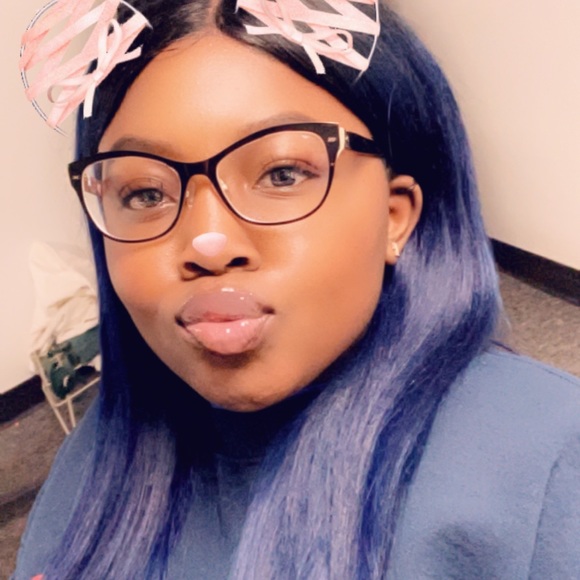 Dark/Navy blue closure wig main image 6